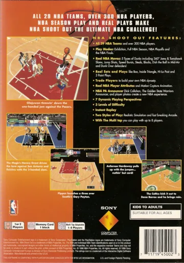 NBA Shoot Out (US) box cover back